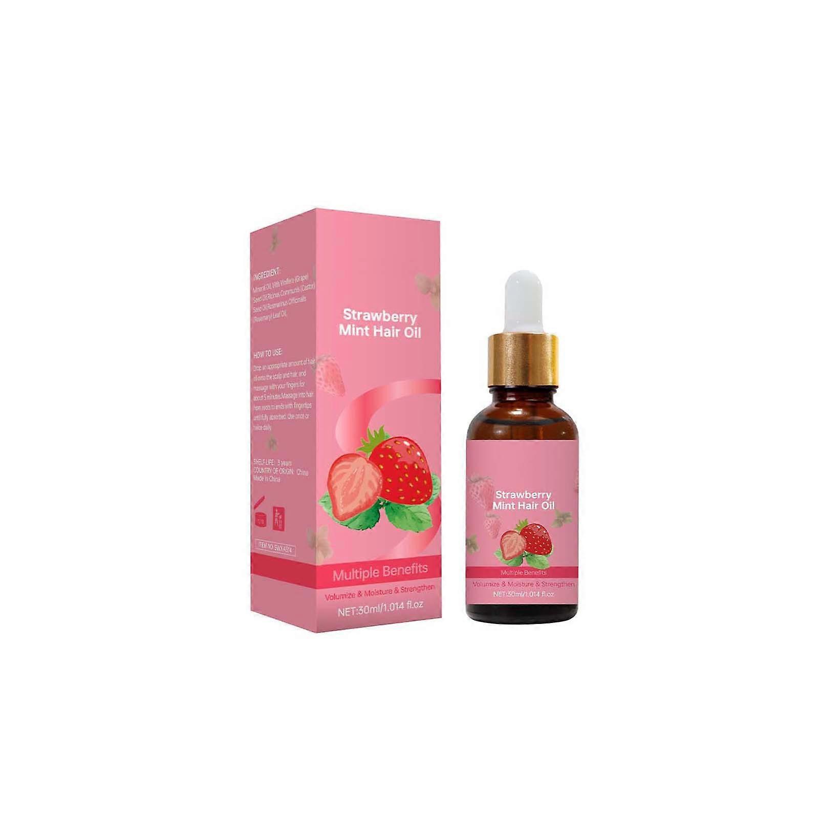 L’huile de soin capillaire à la fraise et à la menthe hydrate et adoucit les soins capillaires PU3560