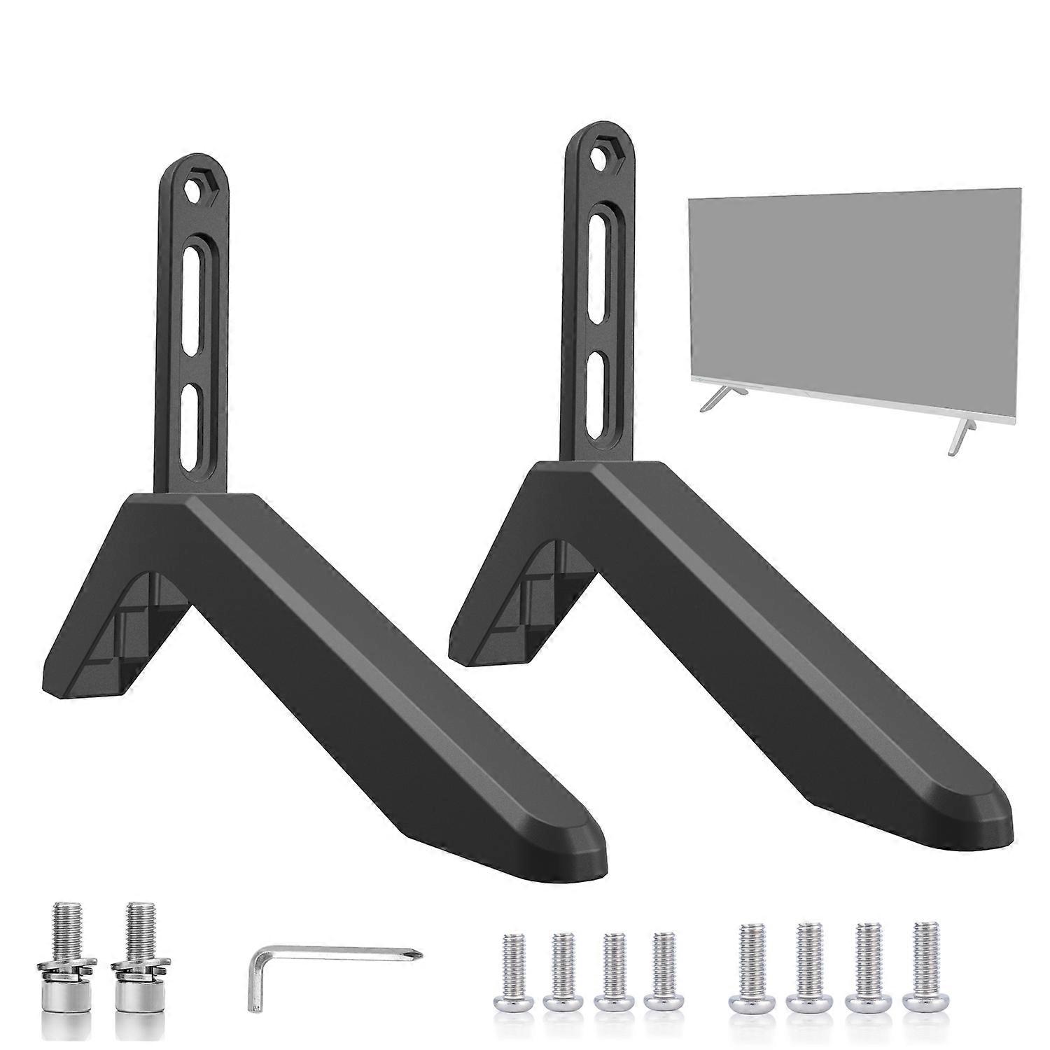 Universal TV base stand, designed for 32-65 inch LCD TVs from brands such as Samsung, Vizio and Sony (not compatible with LG TVs)