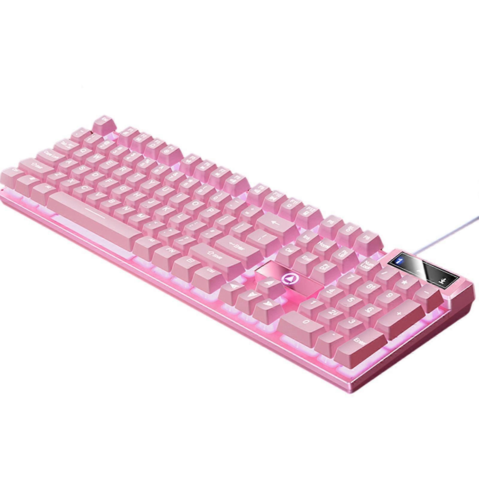 Gaming Keyboard USB Multimedia Controls LED Lighting Effects for Computer