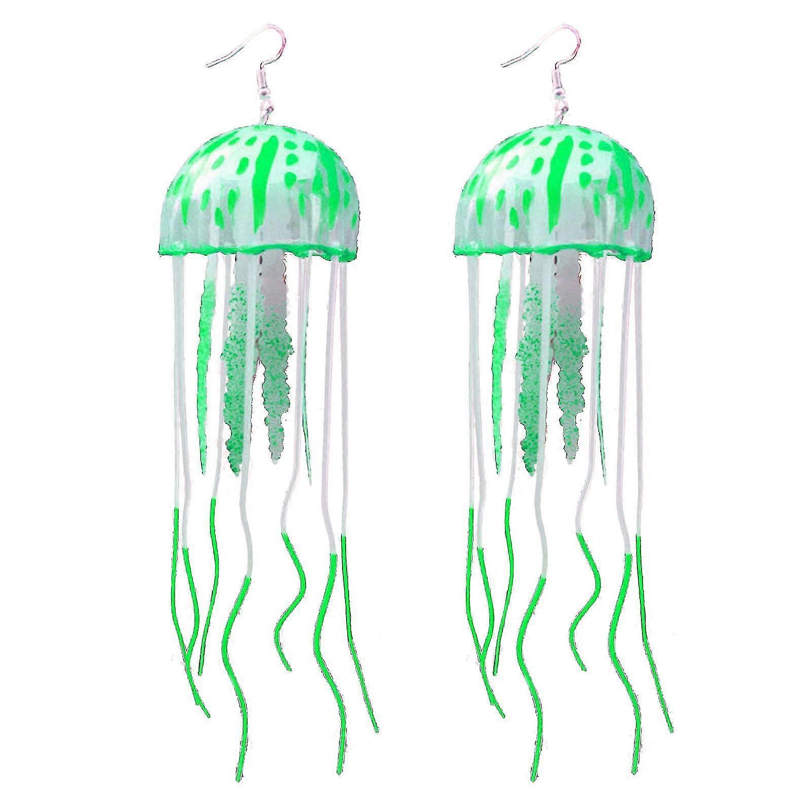 DIY Air Jellyfish Silicone Earrings DIY Handmade Exaggerated Dangle Earrings-Good