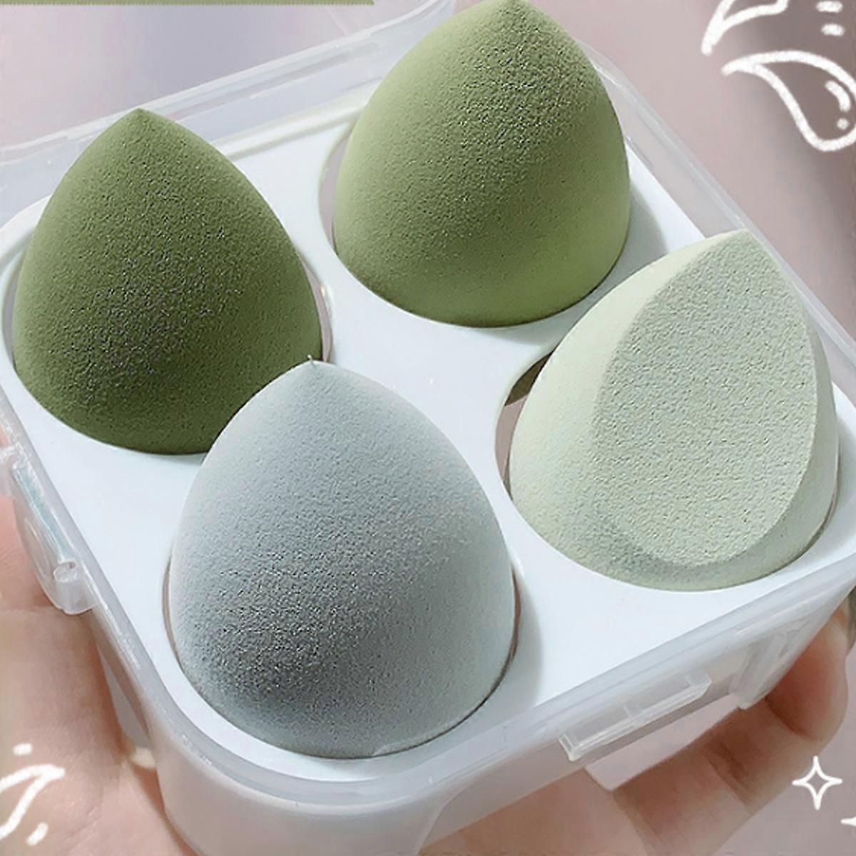 Multi-Purpose Makeup Sponges, Non-Latex Material Beauty Blender For Foundation Application, 4PCS Reusable Durable Sponge Set With Easy Clean Design