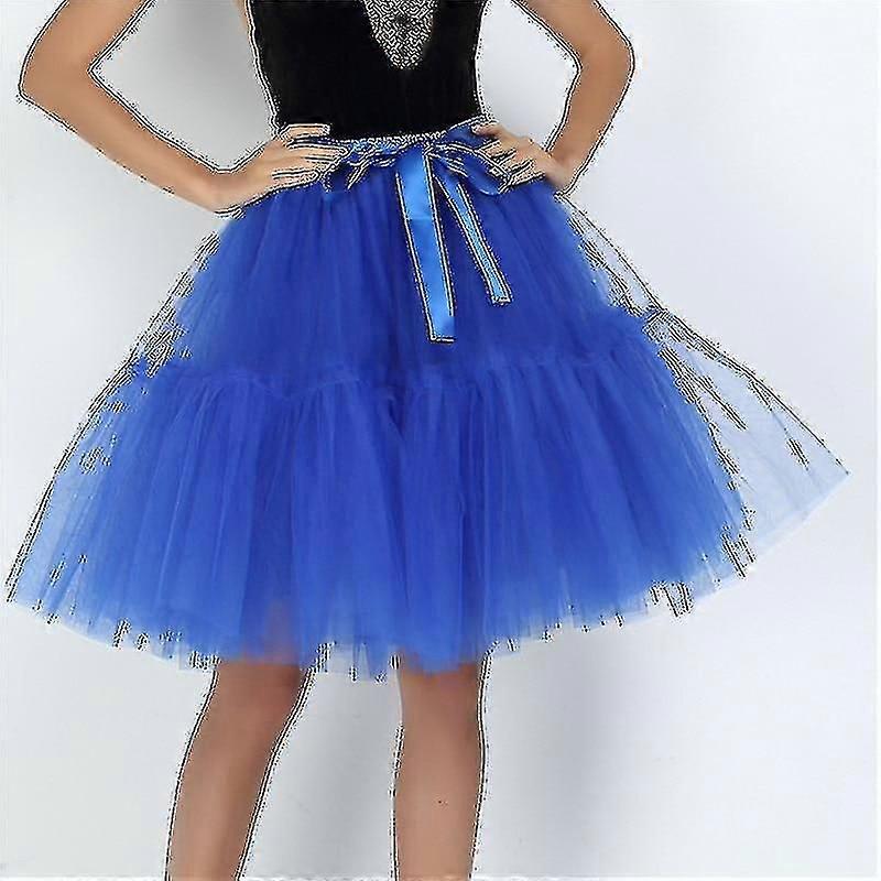 Petticoat Tutu Tulle Skirt, Midi Pleated Skirtss Yj52