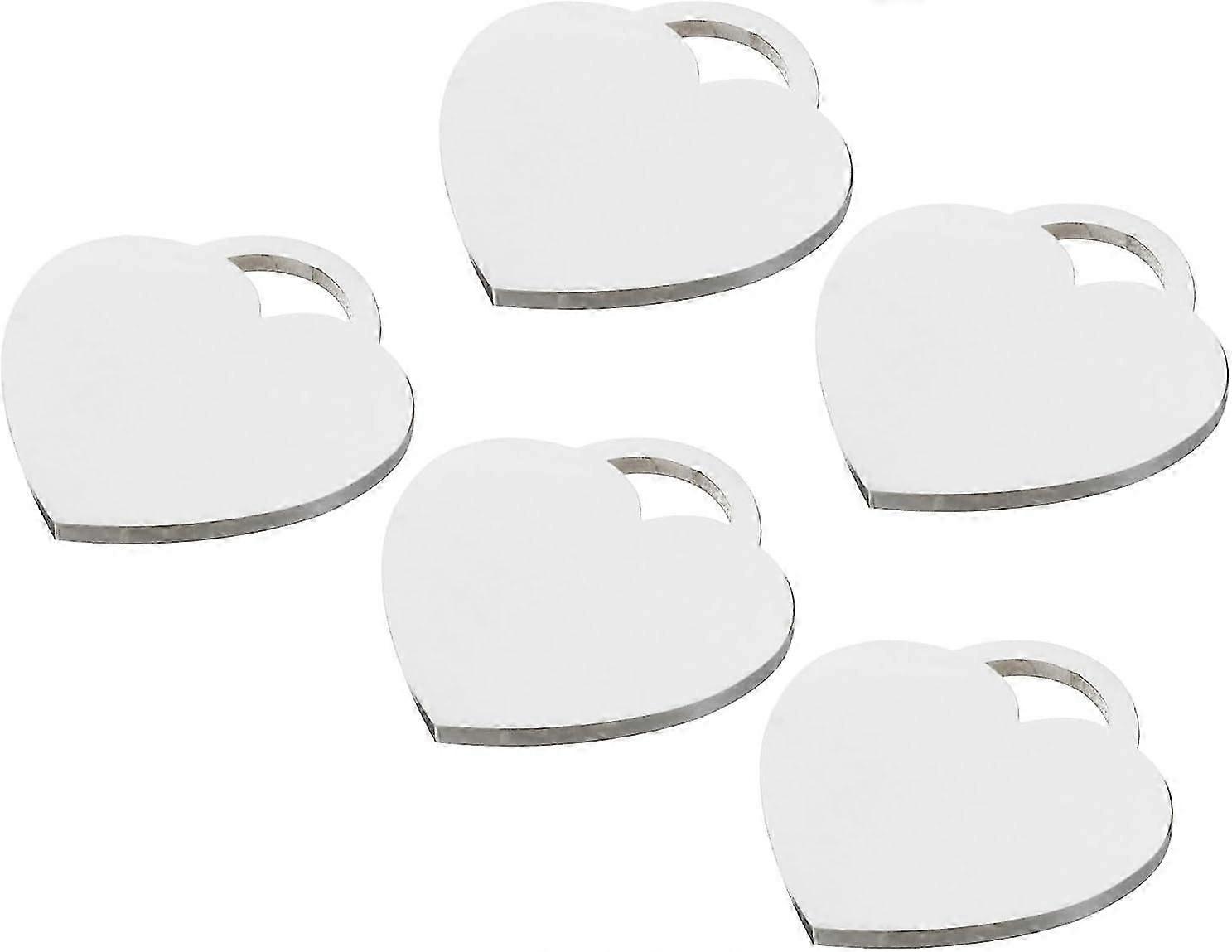 metall blanke merker stempling, 1 "x1" sølv rustfritt stål blanke hundemerker DIY