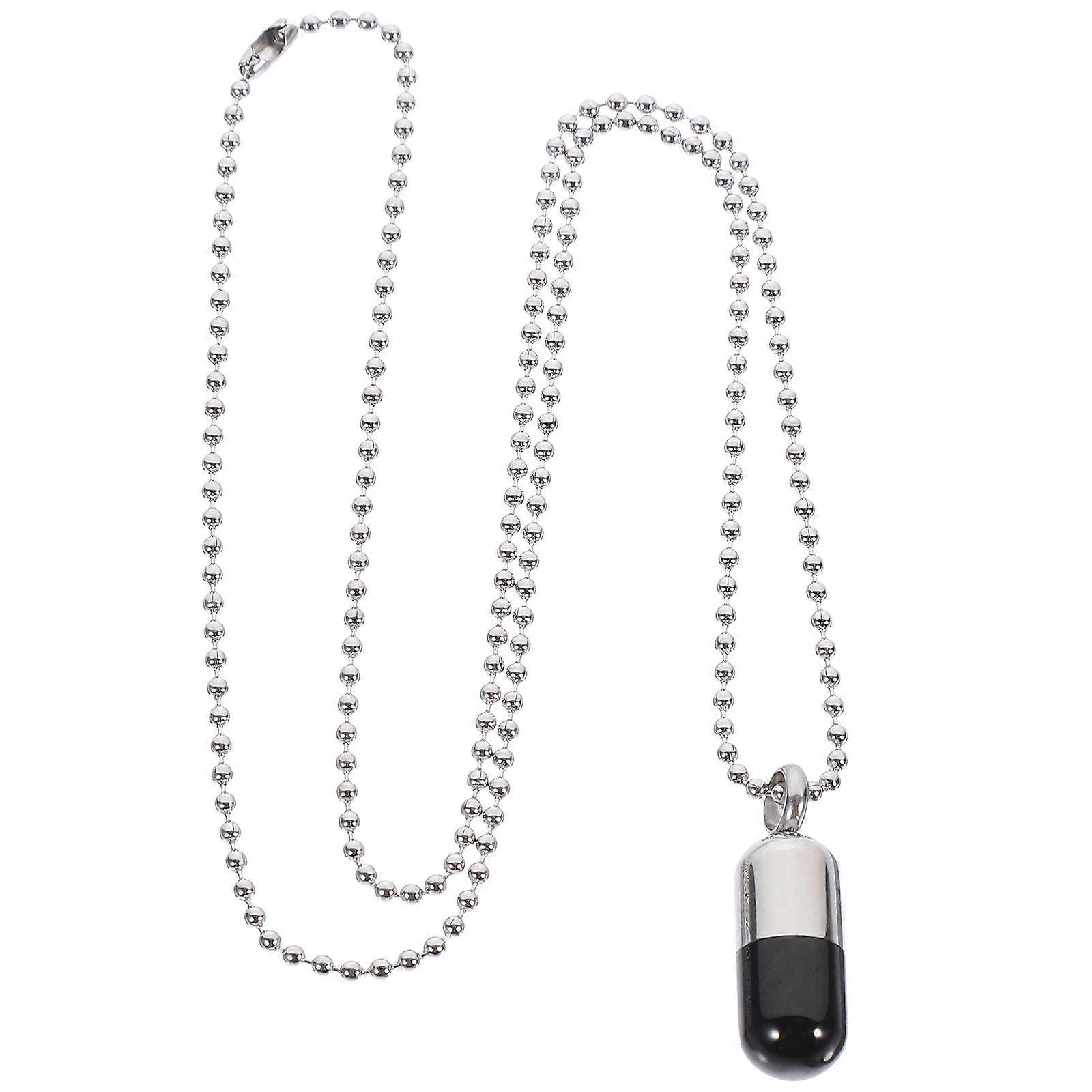 Capsules Pendentif Collier Pill Case Collier Cadeau Collier avec Pendentif Ouvrable