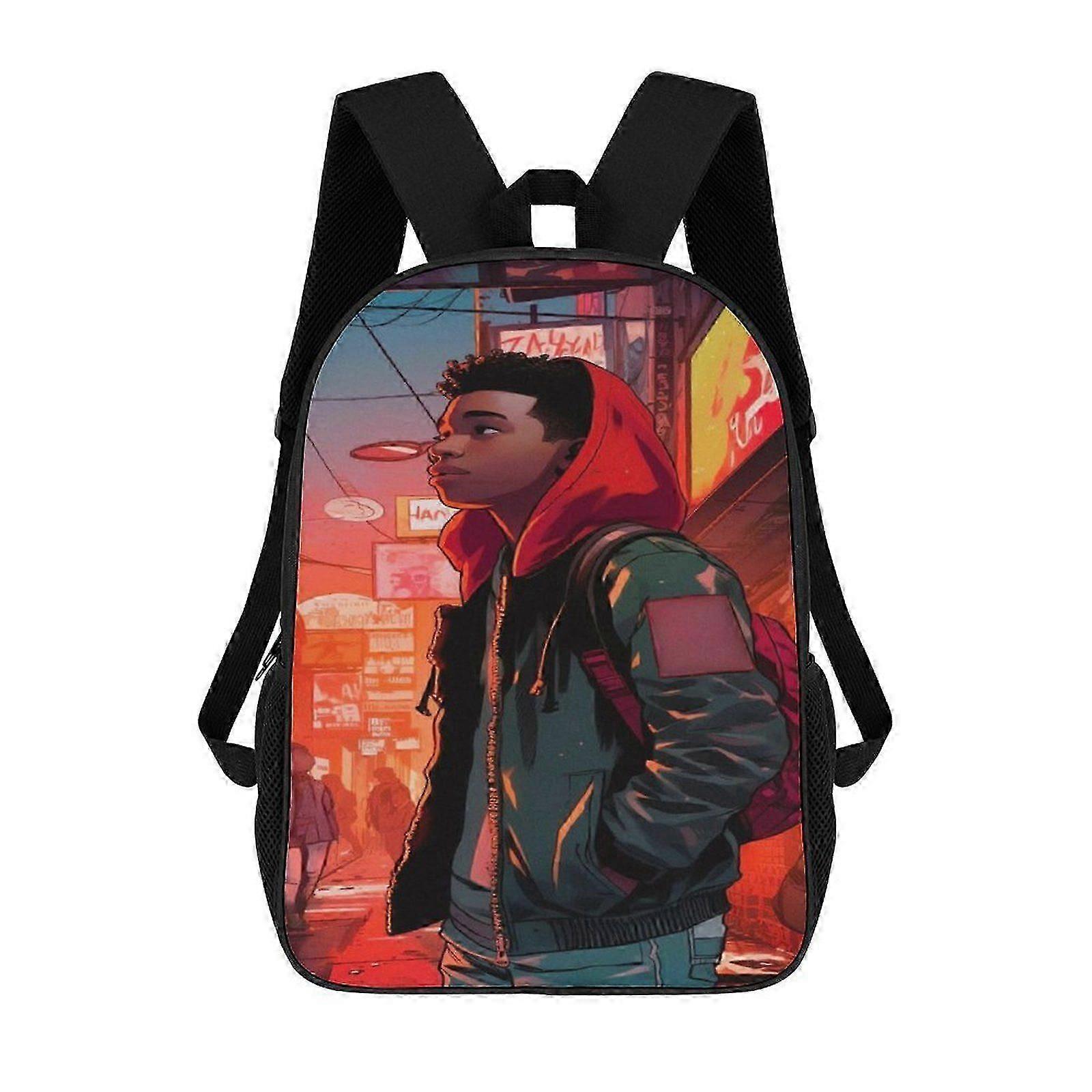 i2196 Miles Morales Backpack Shoulders DaypackBag Work Travel Classic Unisex Backpack kli2196
