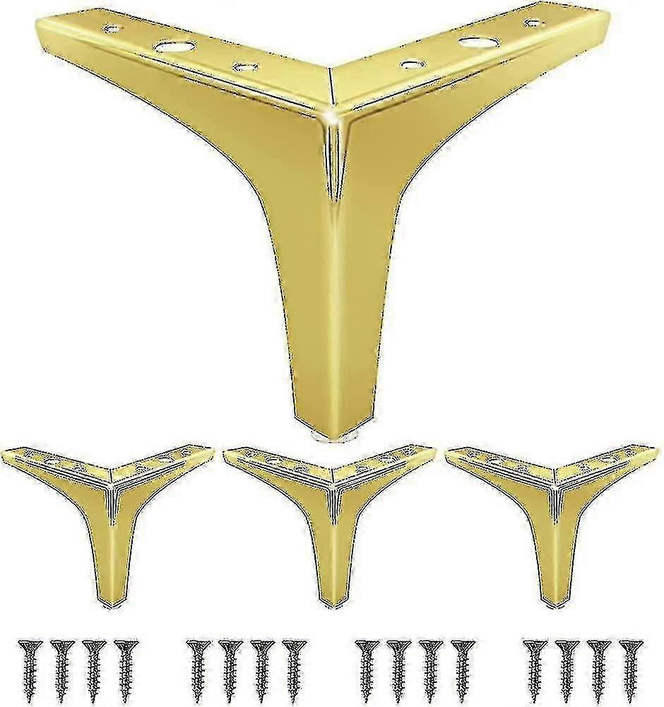 Pernas móveis de 6 polegadas, pés de móveis de estilo moderno, sofá cromado polido de metal