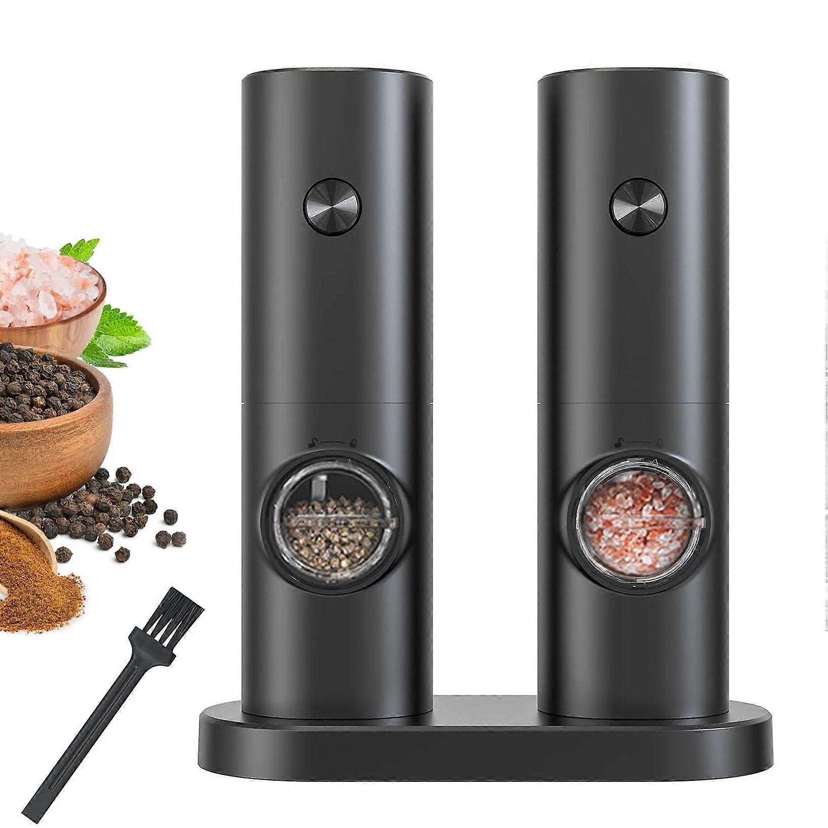 Electric Salt and Pepper Mill Set, Automatic Pepper Mill, Adjustable Grinding Fineness