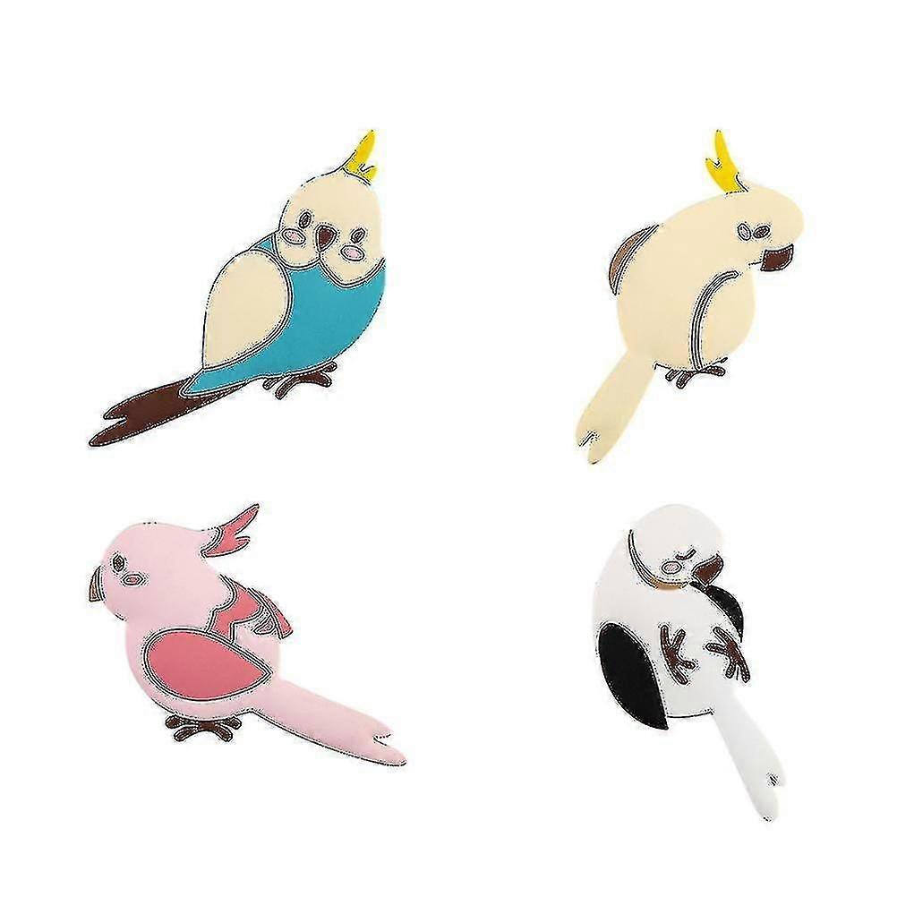 4pcs Colorful Parrot Hooks - Bendable Decorative Wall Hooks for Home Organization - No Punching Required