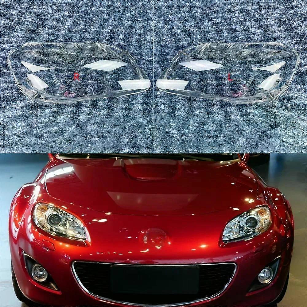 High qualityFor Mazda MX-5 MX5 2009 2010 2011 2012 2013 2014 Front Headlamp Cover Transparent Lampshade Lamp Headlight Shell Lens Plexiglass