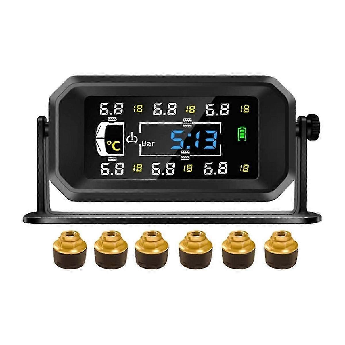 Samochód kempingowy, ciężarówka, czujnik TPMS 6 kół, system monitorowania ciśnienia w oponach, czujnik temperatury i ciśnienia powietrza
