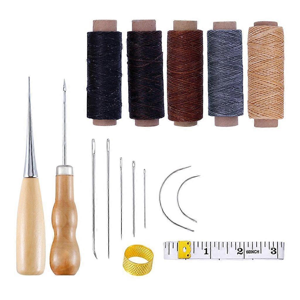 16Pcs Complete Leather Craft Tool Set Leather Craft Hand Stitching Tool