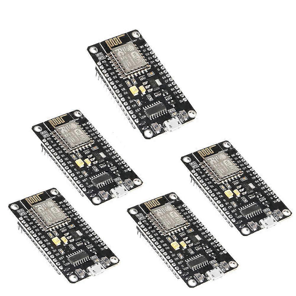 ESP8266 WiFi Development Module 5pcs Set, CH340 Serial Wireless NodeMCU Board 4M Flash WLAN Internet Compatible