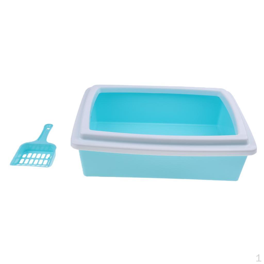 Candy Kitty Tray Toilet Fenced Pan with Shovel Cats Litter & Housetraining