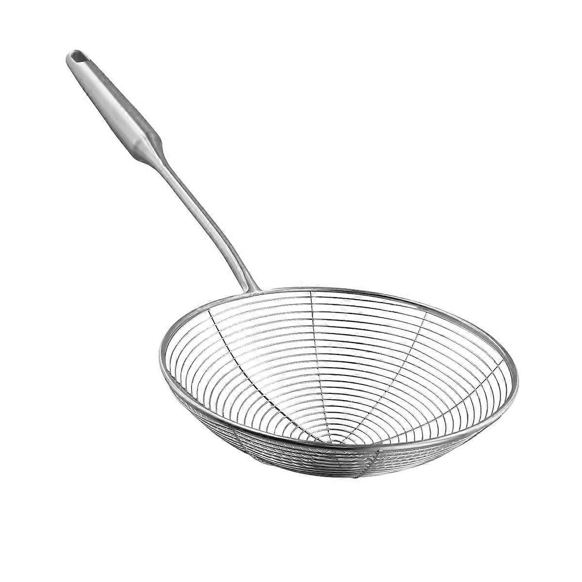 Spider Strainer Skimmer Ladle Stainless Steel Metal Frying Basket with Long Handle Large Spoon