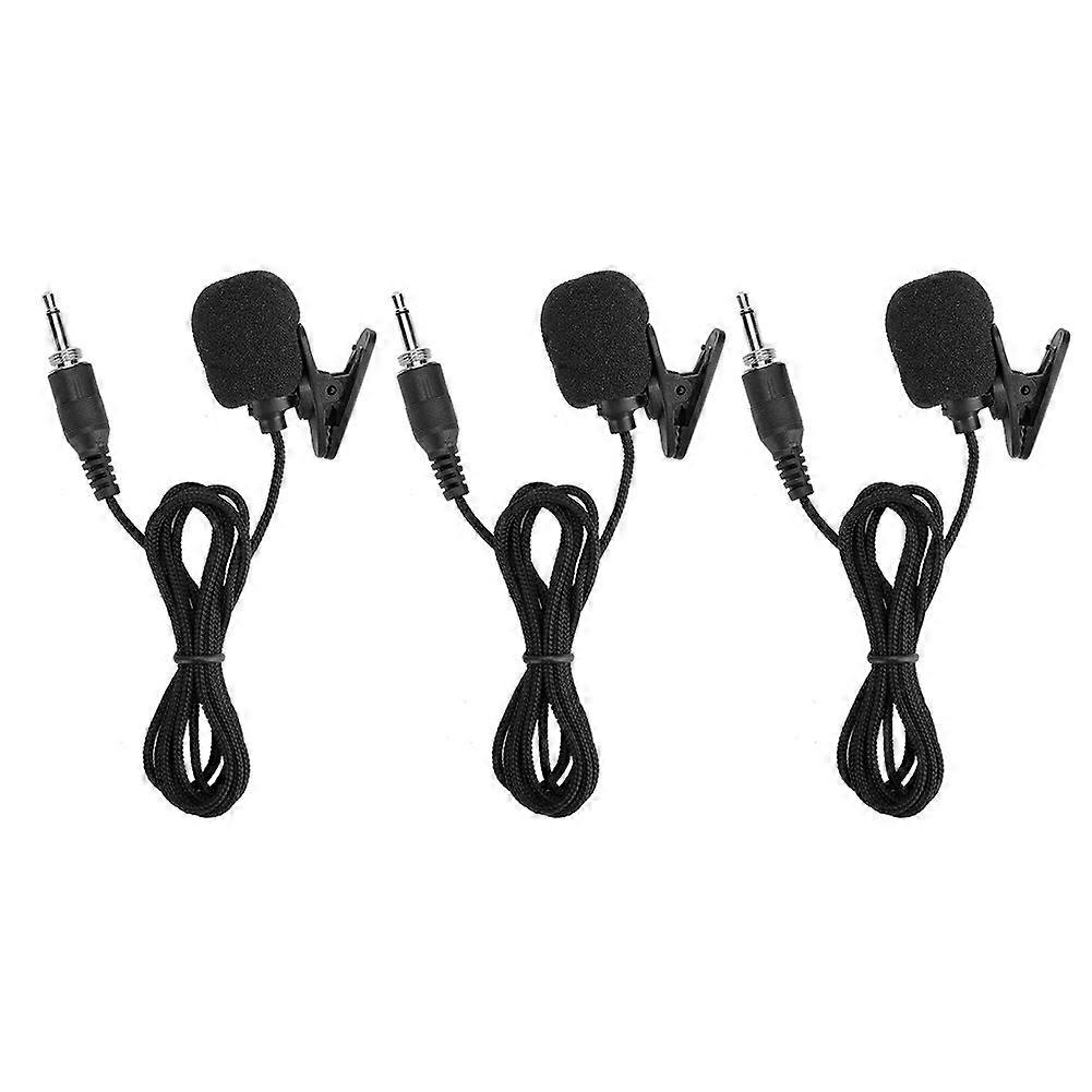 3PCS Compact Lapel Microphone with Amplifier for Professional Use