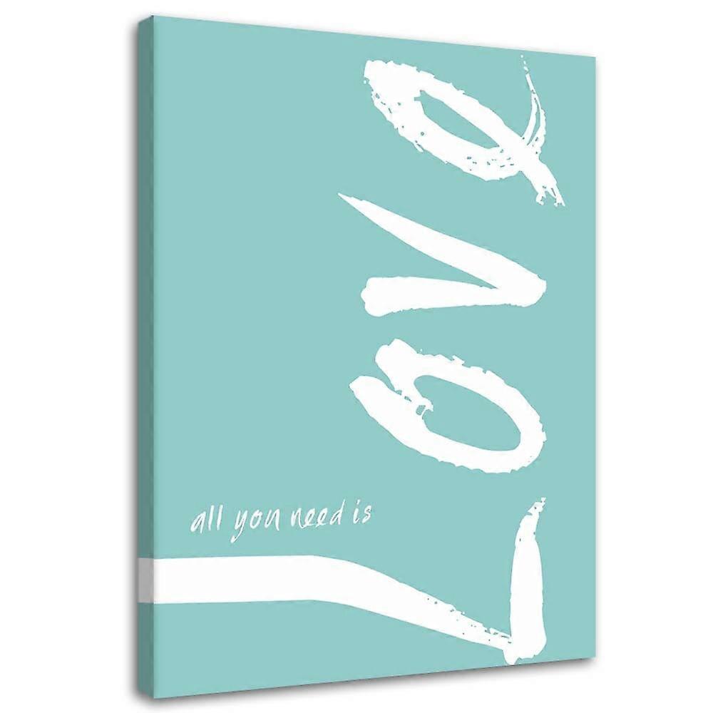 Impression sur toile, Amour bleu - 70x100