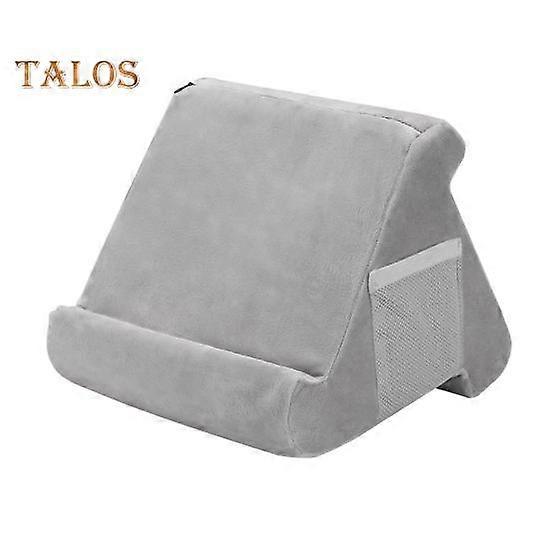 Tablet Pillow Holder with Side Mesh Pocket Portable Travel Office Desk Bed Multi-Angle Tablet Cushion Soft Mobile Phone Plush Pillow Stand