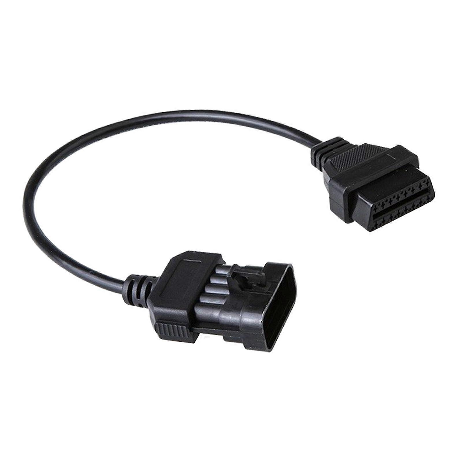 OBDII Extension Cable Extend Cord Replaces for 10Pin to OBD OBDII