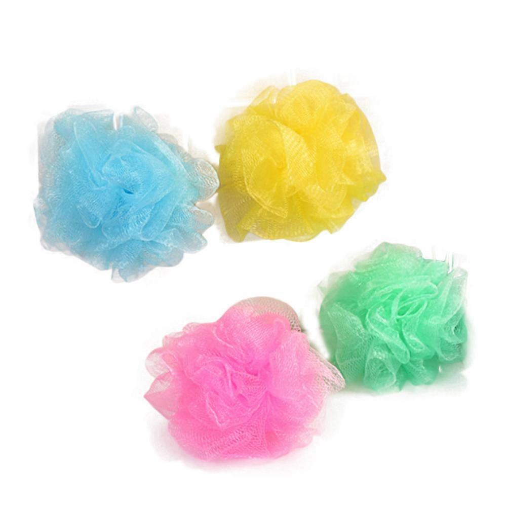 Household Solid Color Bath Ball Cleaning Sponge Shower Loofahs
