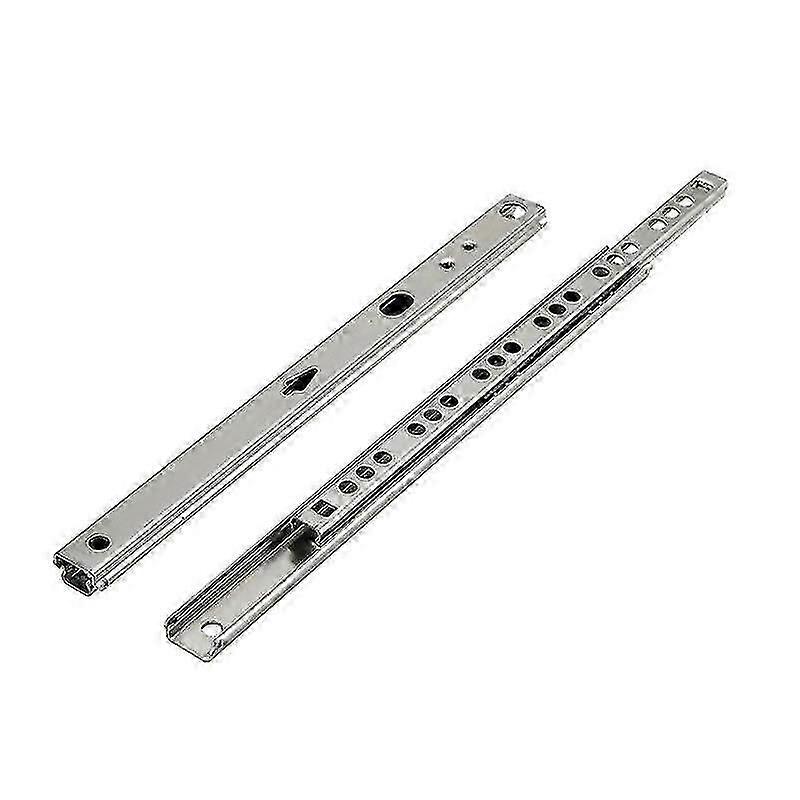 Ball Bearing Drawer Slides Rail, 1 Pair Micro Ball Guide Two Sections Steel Heavy Runners Ball, 2 Fold Ball Slide Drawer Slide (10inches/246mm,silver)