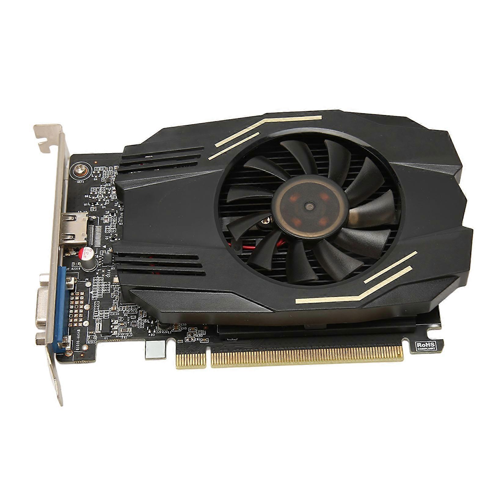 GT1030 2GB DDR5 64bit mit Lüfter 3840x2160 Unterstützung HD Multimedia Interface VGA Gaming Grafikkarte