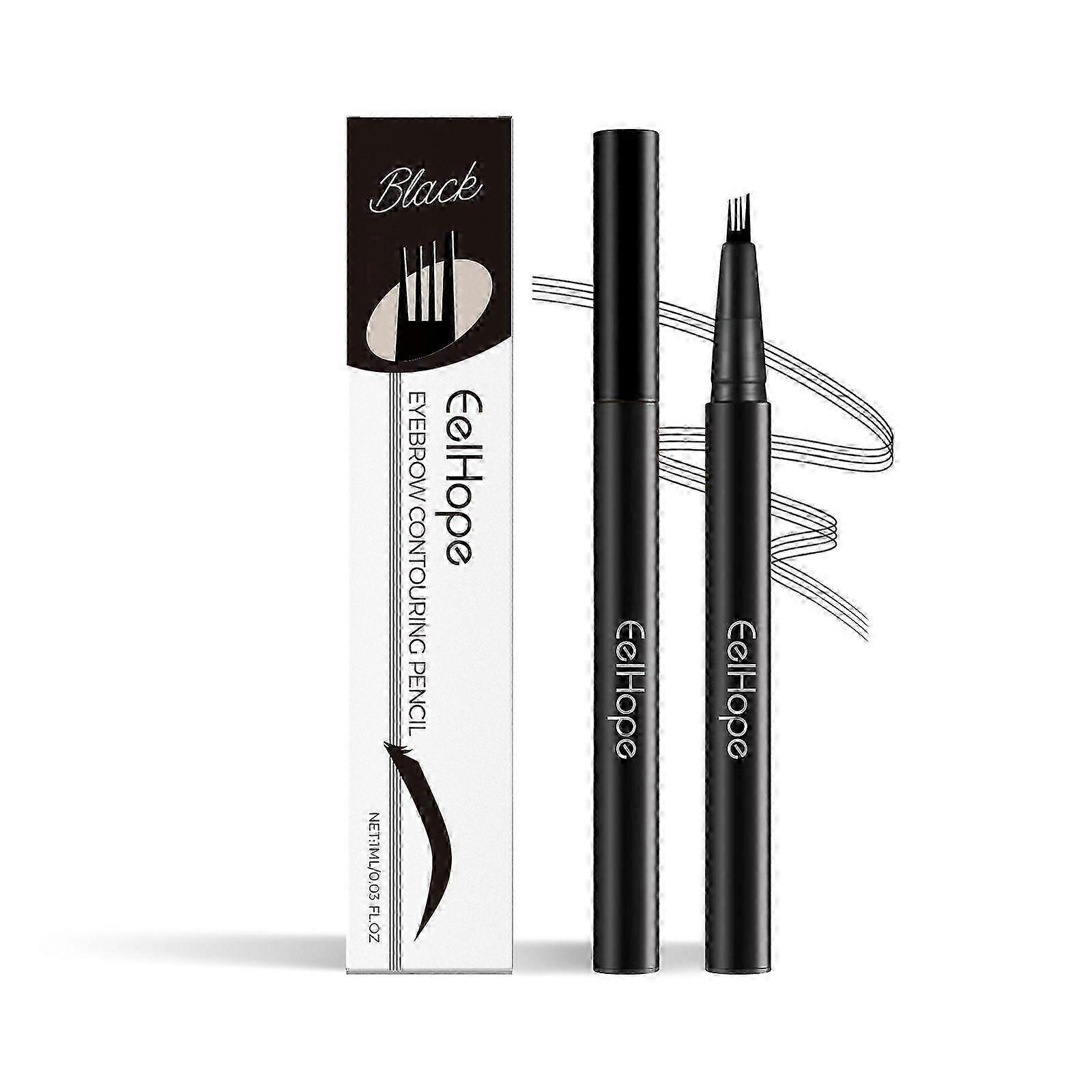 Eelhope Four Fork Eyebrow Pencil Micro Fork Tip Applicator Waterproof Sweat-Proof Eyebrow Pencil Moisturizing Nourishing Makeup