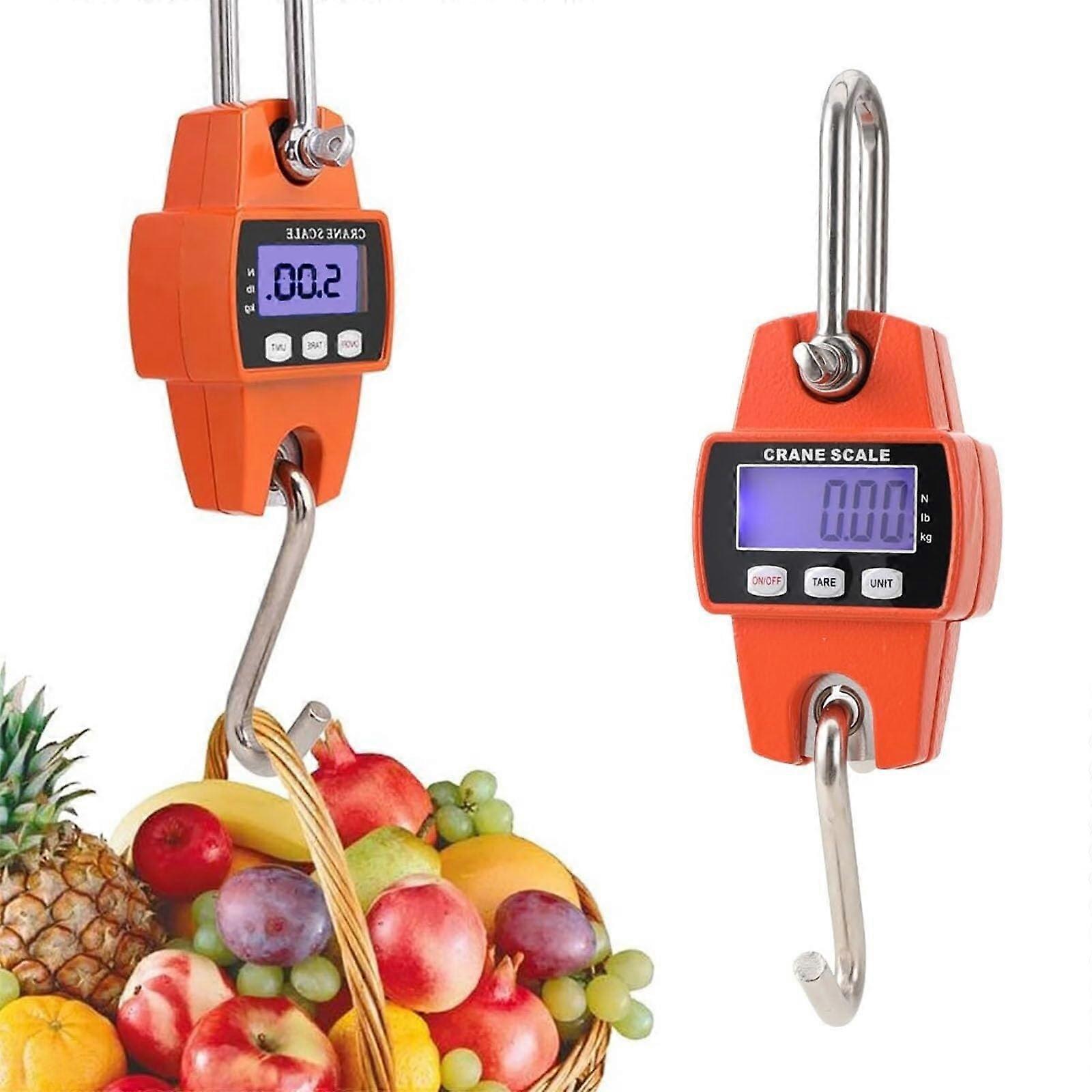 Digital Crane Scale with LCD Display,, High Precision Sensor, 300kg/100g Range
