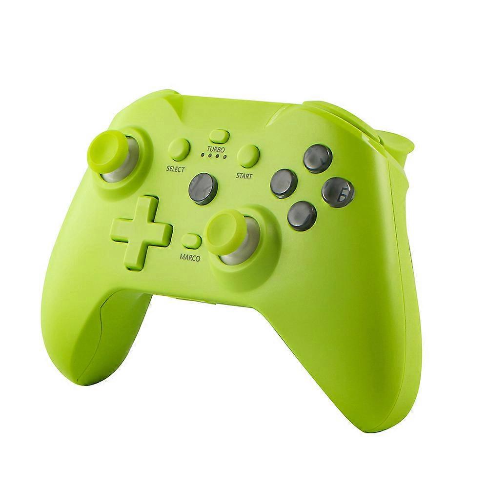 Wireless Gamepad for Android/iOS/pc/PS3/PS4 Bluetooth Game Controller 6-axis Gyro TURB Continuous Function Dual Motor Vibration(Green)