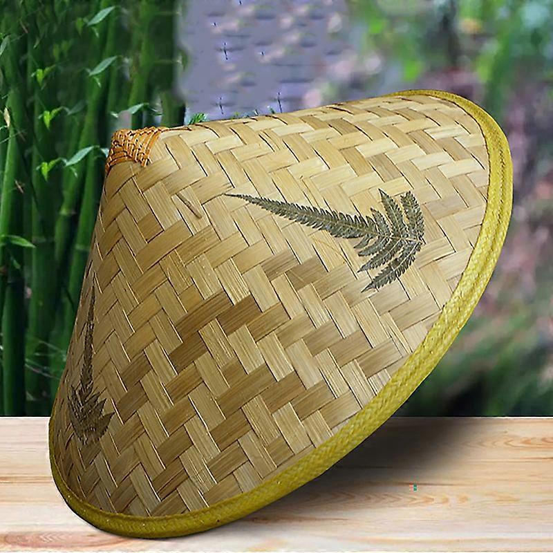 Chinese Retro Bamboo Rattan Fisherman Hat Handmade Weave Straw