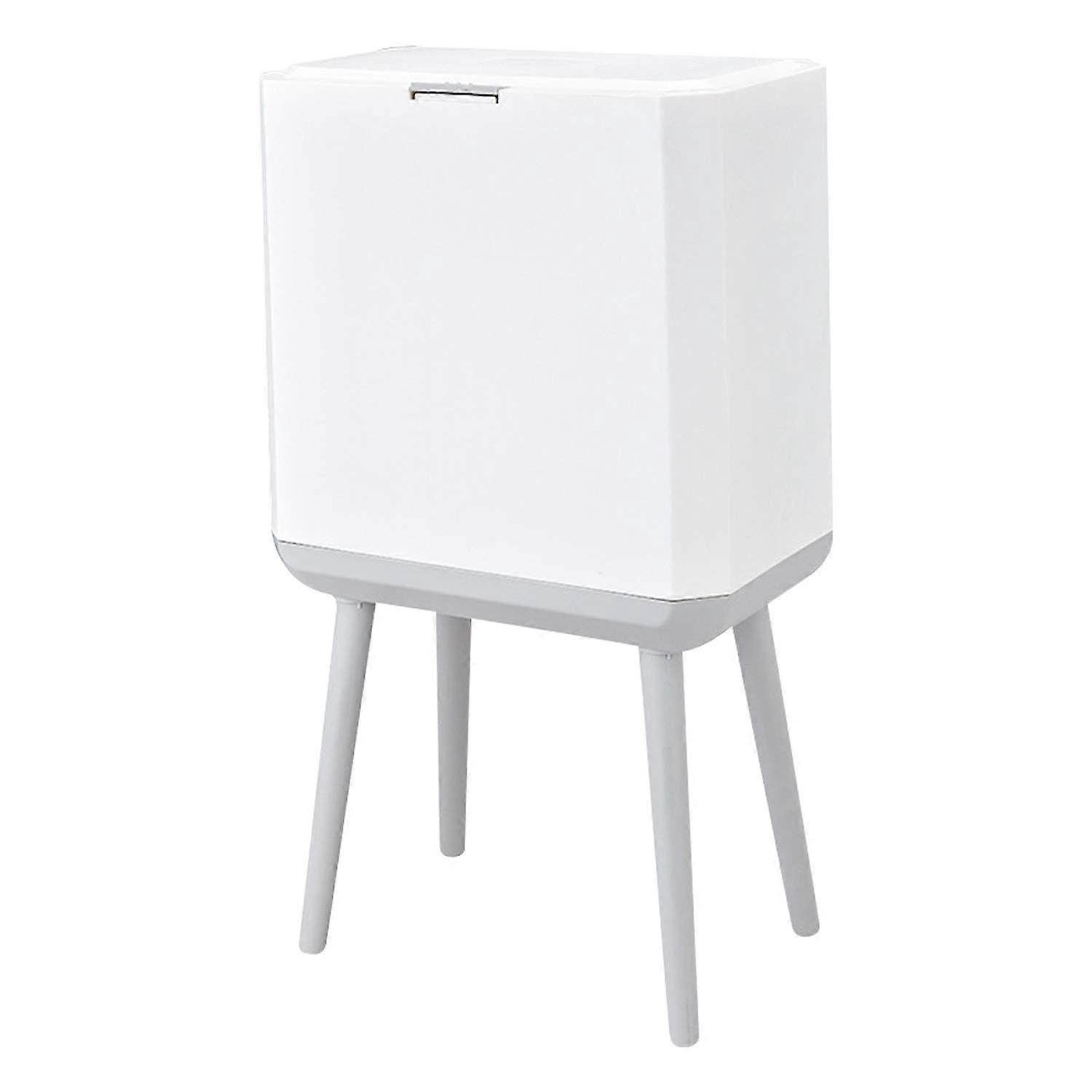 Tall Kitchen Trash Can with Long Legs (Single) Modern Nordic Style Waste Basket Dual Compartment