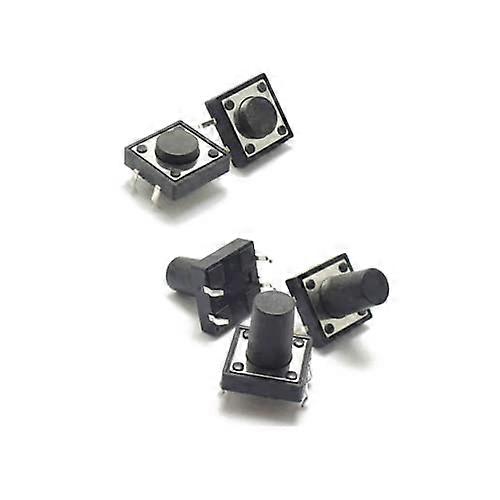 Thuyduongls 100Pcs Black Through Hole 12  23mm Micro Tactile Tact Switch