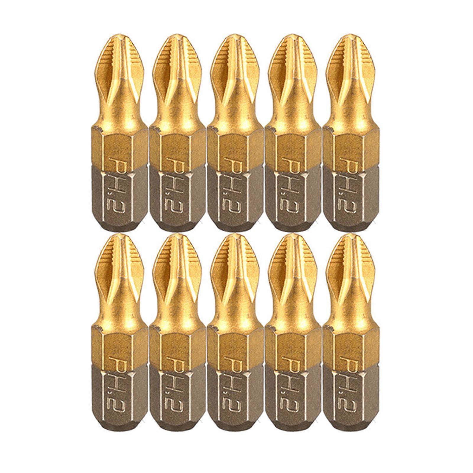 PH2 Screwdriver Bit Set for Fastening Tasks 1/4inch Hexs Shank 25mm Length for Household Wide Use of Applications