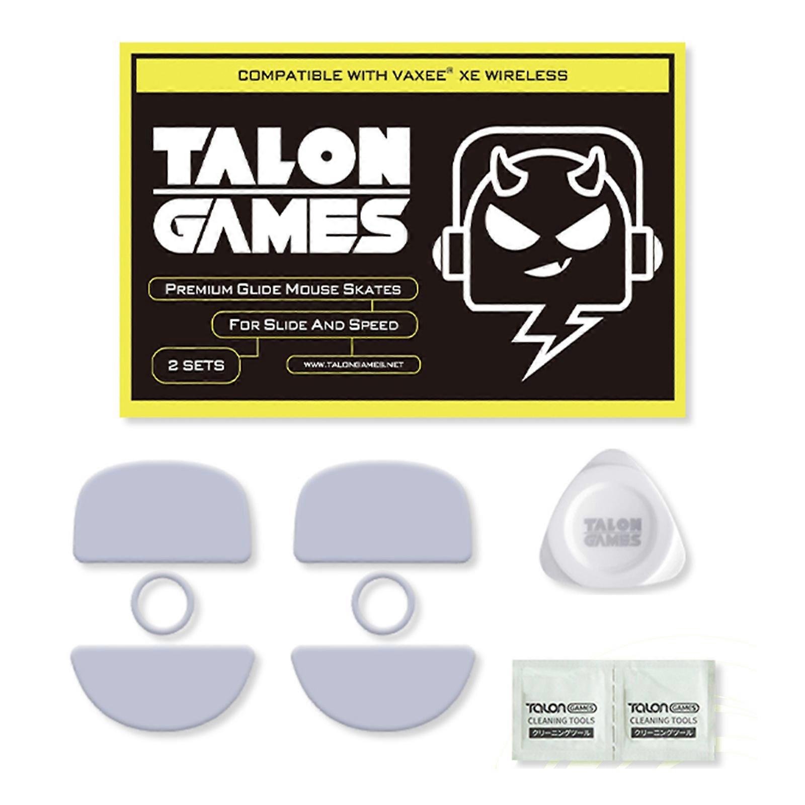 2Sets TALONGAMES Mouse Skates Stickers Mouse Feet Pad Glides Curved Edge Replacement for VAXEE XE Wireless Mouse