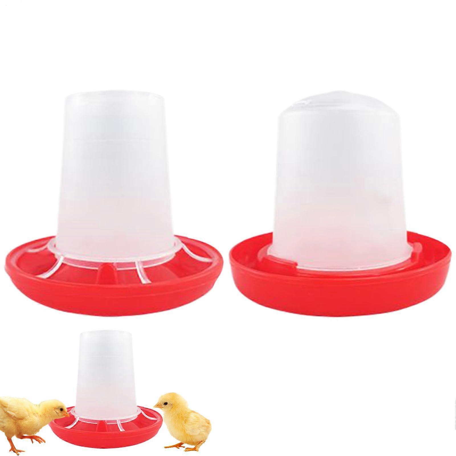 Chick Feeder and Waterer Set for Backyard Poultry, Portable Indoor and Outdoor Farm Food Dispenser for Quail and Livestock