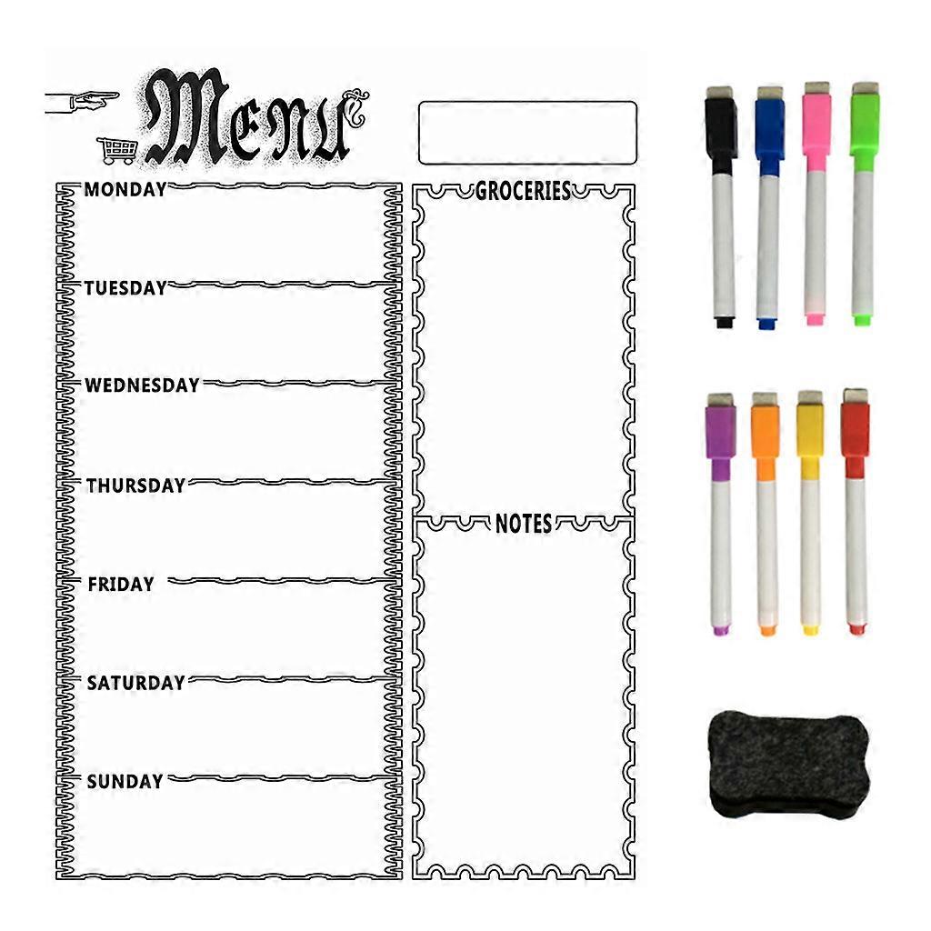 Magnetic Board for Fridge with 8 Markers To Do List Notepad Daily Checklist Goals Reminders for Student Teacher Planner WT