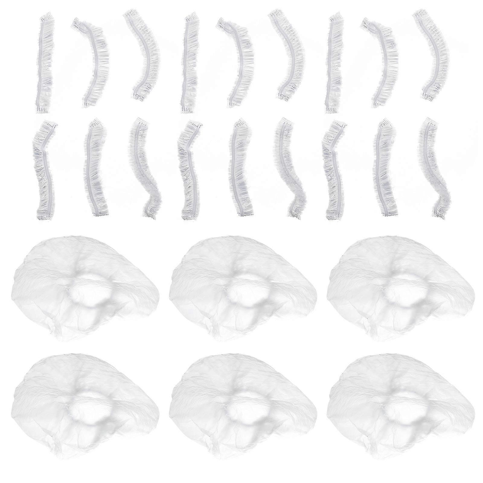 300個の弾性食品ラップシール蓋気密ボウルカバーホワイト10X1X0.1CM