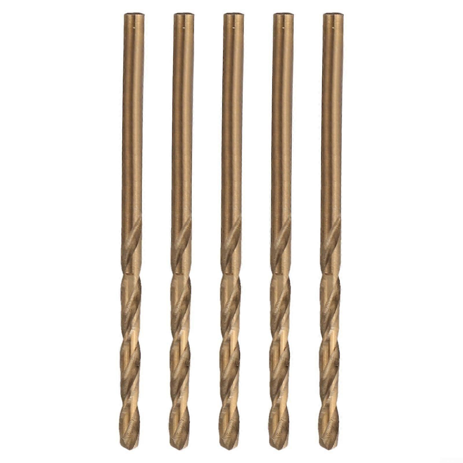 5 x M35 cobalt drill bits for industrial applications, suitable for all metals, woods, and plastics (3 mm)