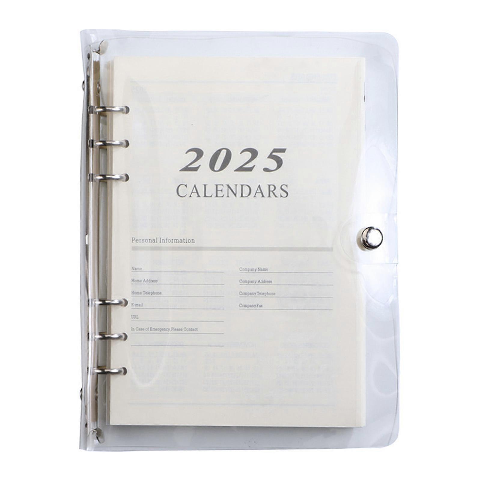 Simple A5 Loose-Leaf Notebook with Matte Transparent Cover Design Notebook