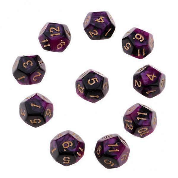 2-4pack Multi-sided Dice Polyhedron Dice D12 for D&D TRPG Table Game
