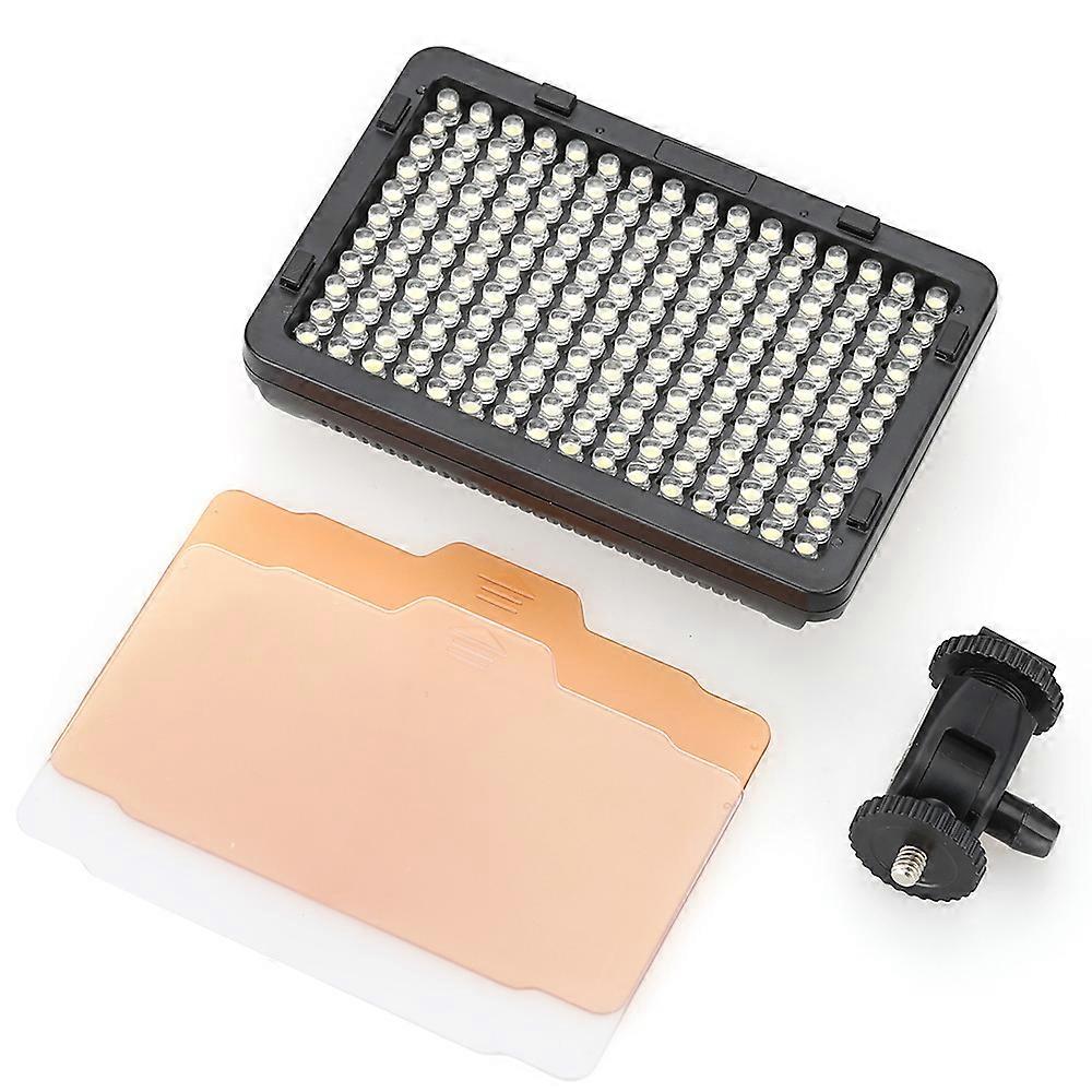 Compact 5600K LED Video Light Panel with Dimmable Brightness & Color Plates