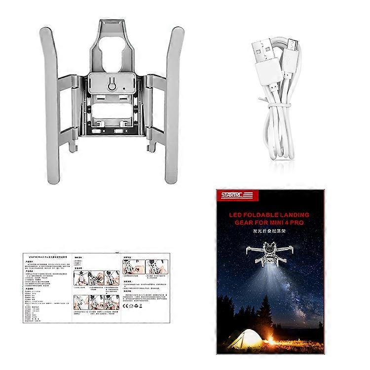 Drone Illuminated Kickstand Booster Landing Gear warning flashing light for DJI Mini4 Pro