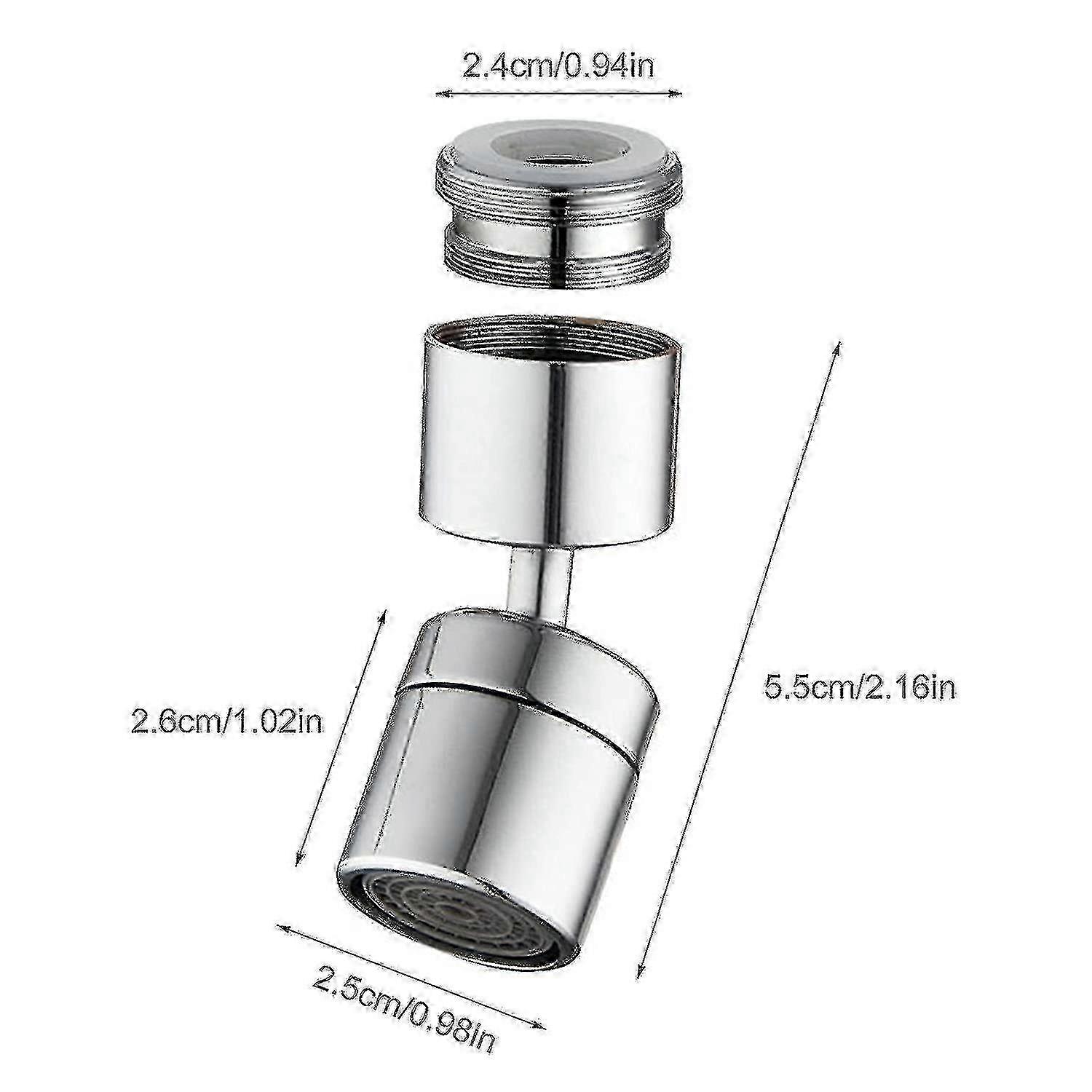 2 Piece Kitchen Faucet Spout Set, Compatible Splash Faucet Filter