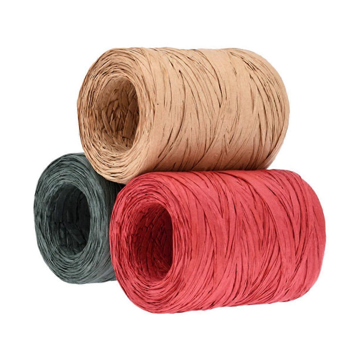 Natural Raffia String for Gift Wrapping, Crafting and Decoration, 100 Meters Roll, Eco-Friendly Natural Colors