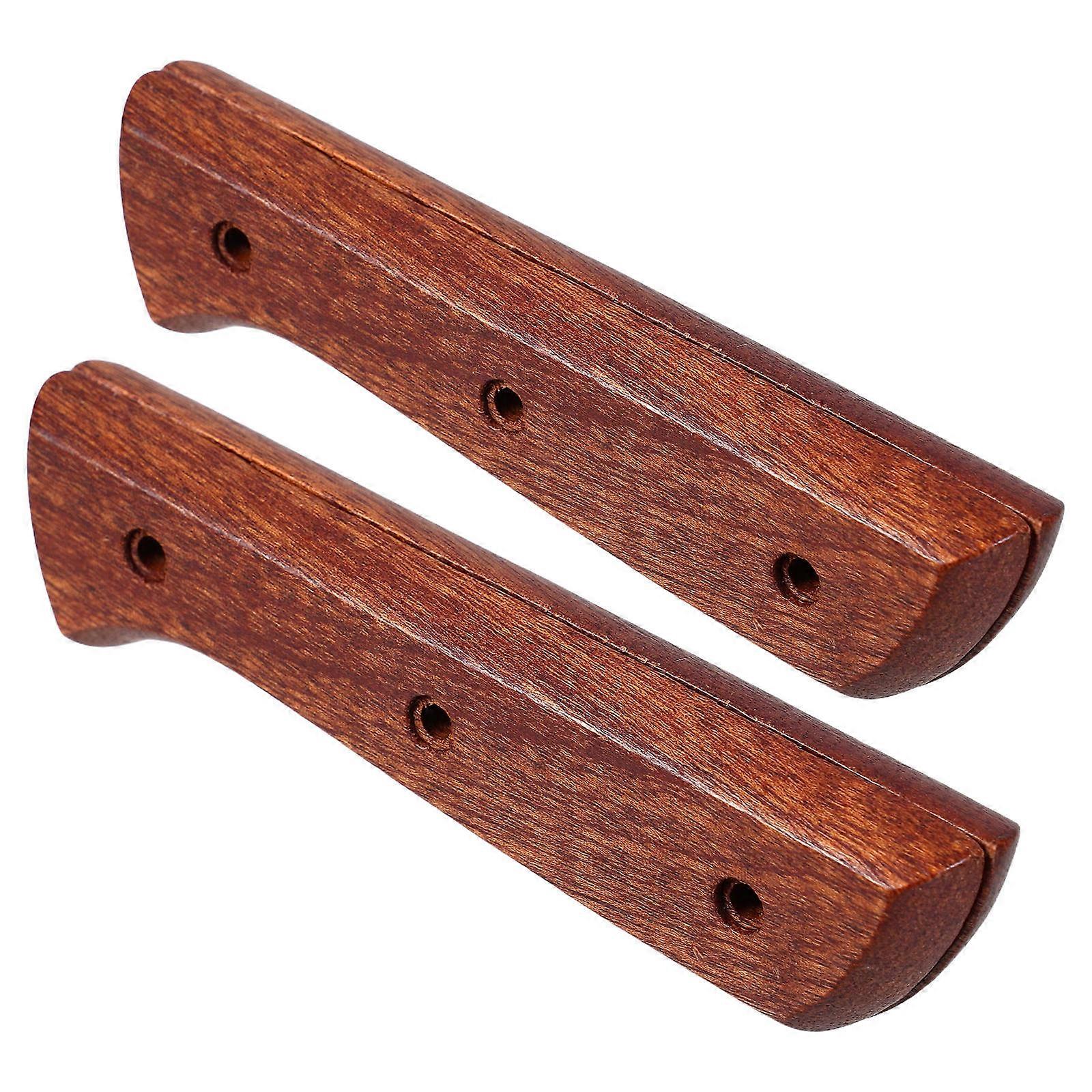 Wooden Handle Replacement Pair for Non Slip Kitchen Grip – , Tool Enhancement for Home and Culinary Use