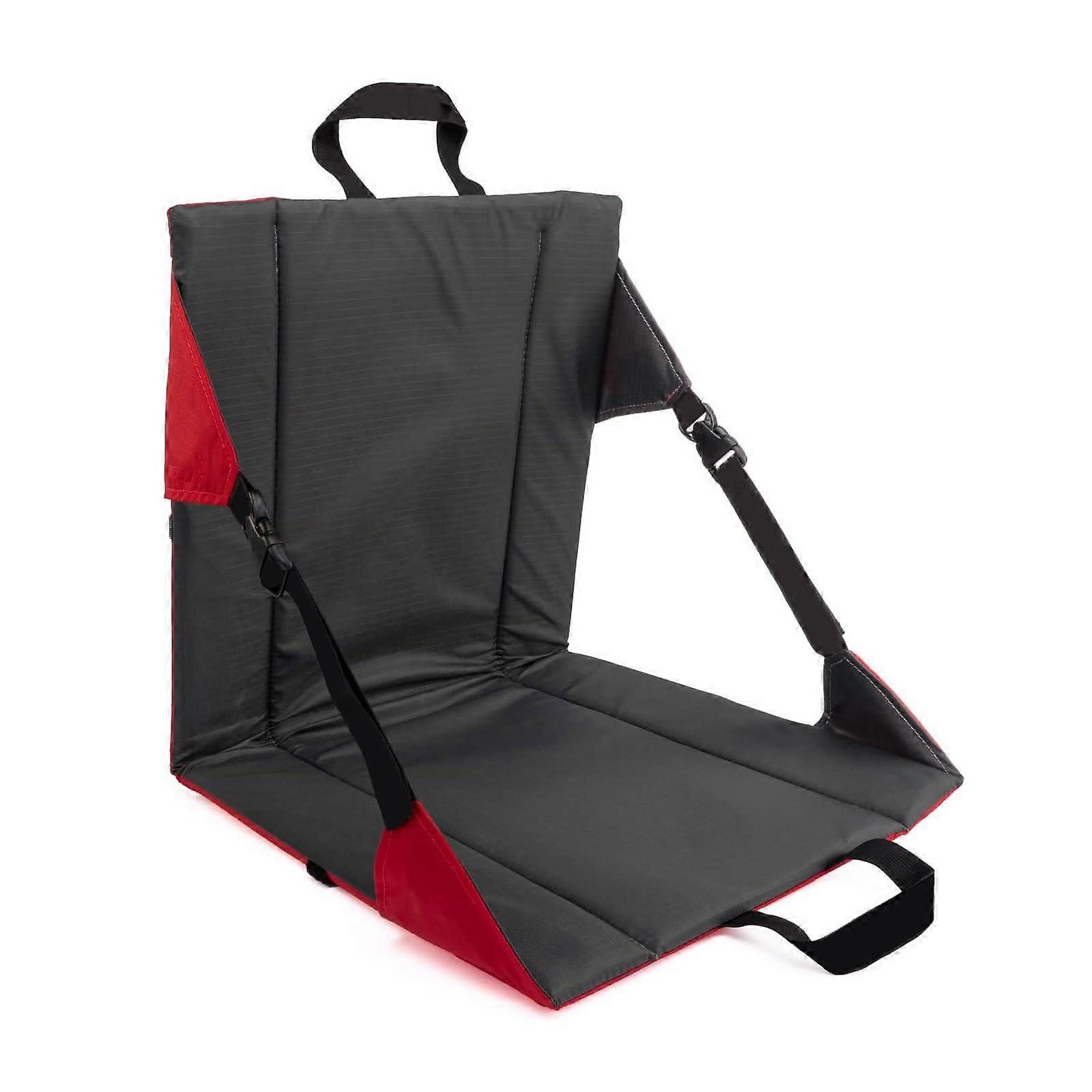 Stadium seat chair, Bleichkissen with padded backrest for lying, stadium seat, foldable, stadium chair for ladies and gentlemen solid color C