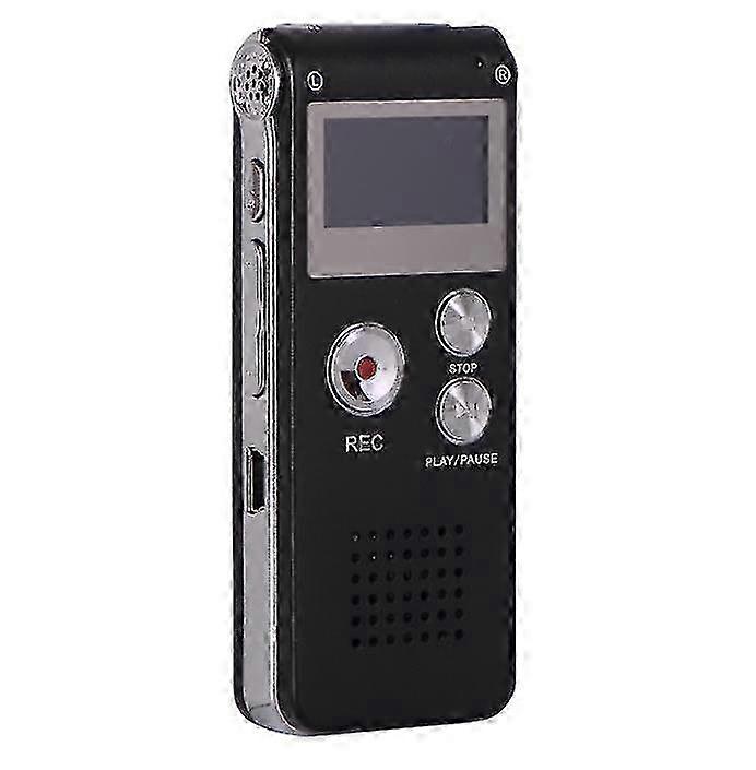 4GB Digital Voice Recorder, USB Rechargeable Recording Device with MP3 Functionality and One-Touch Recording Feature (Black)