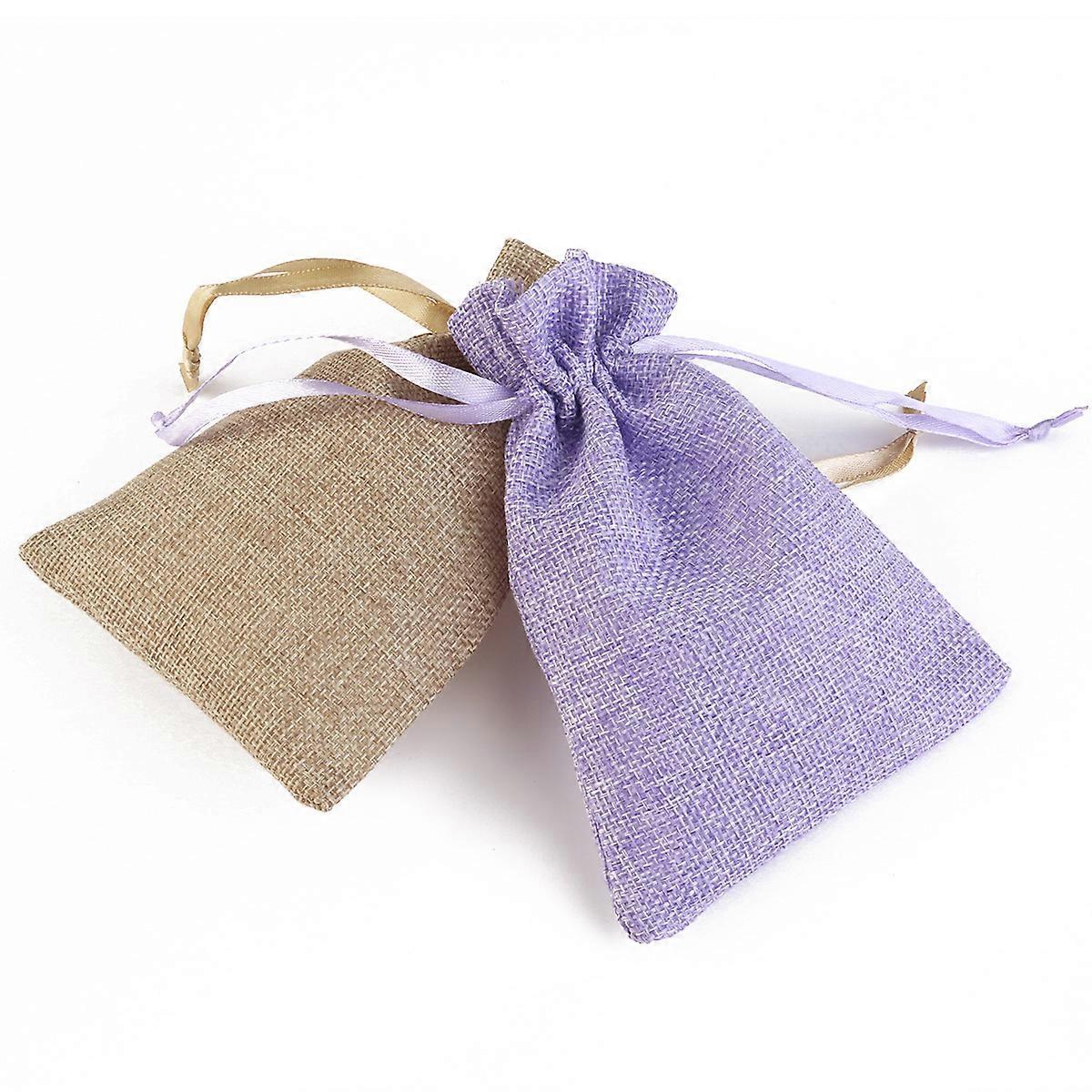 Drawstring Bag Merchandising Party present Giving Jute Material Crafting Items Women 5Set