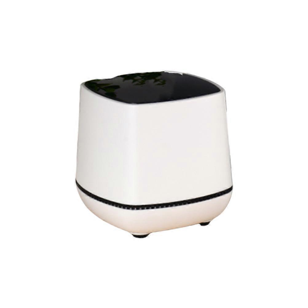 White Pc Speaker Desktop Computer Usb Speakers with Volume Control and Stereo Sound for Notebook 10x10x10 Cm 1Pcs