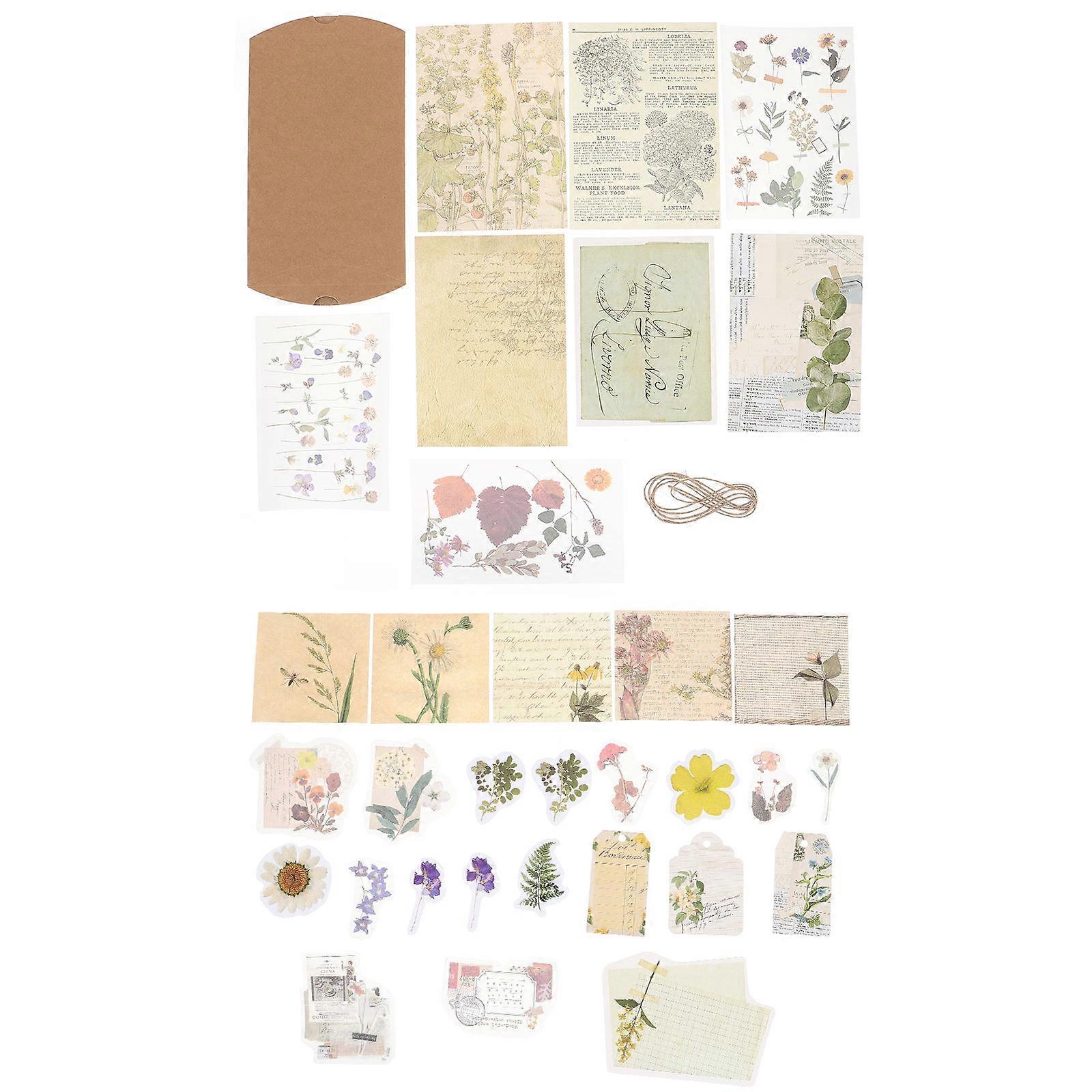 Aesthetic Stickers Scrapbook Sticker Set Assorted Color 20x10cm Scrapbook Making 2 Sets