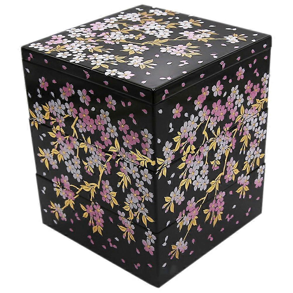 Japanese Lunch Bento Box Three Layers Bento Box Cherry Blossom Pattern Bento Box